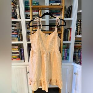 Old Navy-Tie-Shoulder Fit & Flare Gingham Mini Cami Dress for Women-NWOT